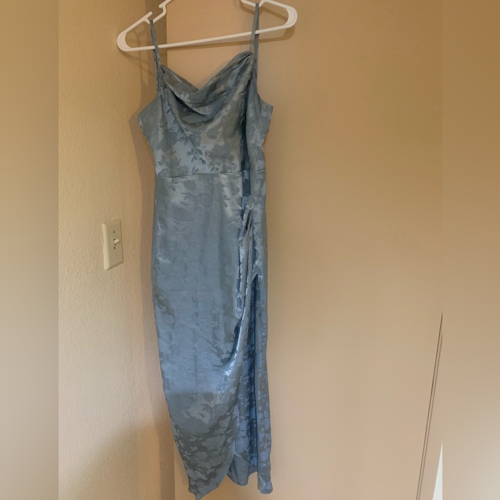 Lulus Jacquard Floral Satin Dress Size XS